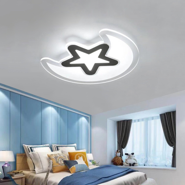 Modern Acrylic LED Ceiling Light Moon Star Kids Room LED Light Durable